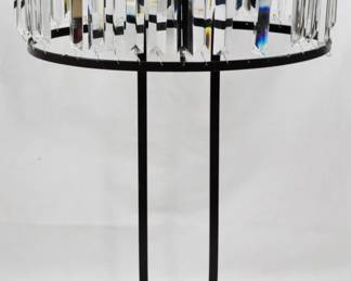 796 - Decorative Table Lamp 26" some losses to prisms You are buying an as-is electric/electronic item. We do not guarantee all components are present, and if it is not expressly stated, it is untested