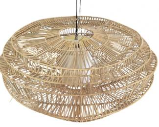 1861 - Woven Chandelier (as is) 13 x 32 Consigned by wholesaler / distributor, untested, no warranties.