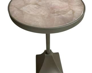 1601 - Chelsea House Essex Drinks Table Rose Quartz Retail $1378 24 x 13