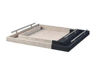 346 - Elk Studio Dove Tray - Set of 2 3x24x24