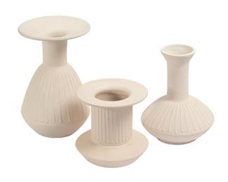 322 - 3 Doric Vases - Earthenware
