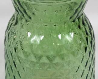 947 - Decorative Green Glass Vase 5.5"