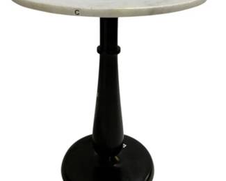 1647 - Noir Cobus Marble End Table 18 x 16 Retail $1285