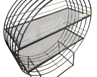 3437 - Three Hands Metal Shelf glass shelves 41 x 29 x 12