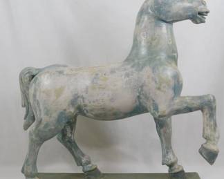 274x - Painted Wooden Tang Horse 24"