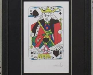 9033 - KING OF SPADES PRINT BY SALVADOR DALI 15.5 X 20.5