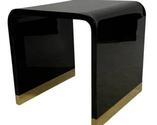 1566 - Chelsea House Waterfall Black Acrylic Table 18.5" x 18" x 18"