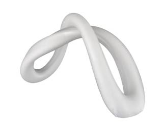 326 - Twisted Decorative Object - White 8x11x5