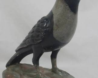 271xx - Wooden Painted Crow Figure 11"