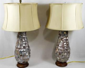 759 - Pr Lamps 33" (Finial Missing) You are buying an as-is electric/electronic item. We do not guarantee all components are present, and if it is not expressly stated, it is untested