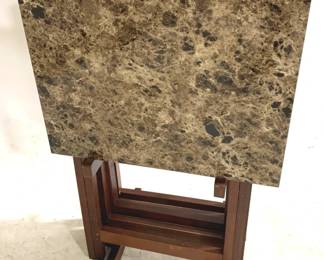 3149 - Powell Set 4 Folding TV Tables & Stand 26" x 19" x 16