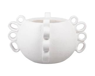 289 - Rinko Wide Vase - White 8x15x15