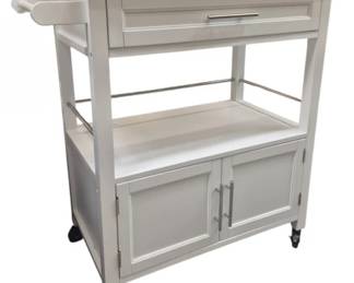 3436 - Powell Granite Top Kitchen Cart 36 x 34 x 18 1 drawer, 2 doors