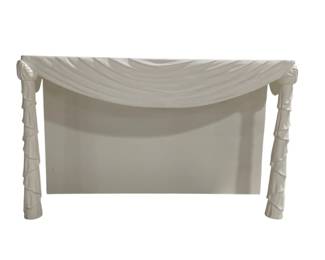 1580 - Chelsea House Drape Console in White 35 x 55 x 16