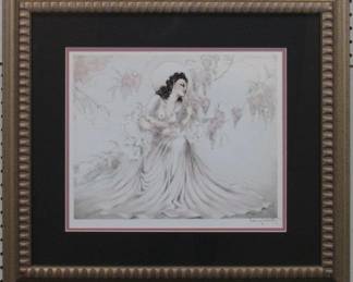 9056 - LA GLYCINE GICLEE BY LOUIS ICART 25 X 23