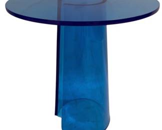 1657 - Chelsea House Acrylic Blue Table 16 x 15