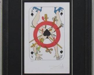9035 - ACE OF SPADES PRINT BY SALVADOR DALI 15.5 X 20.5