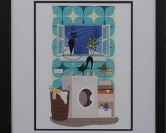9042 - ATOMIC CATS IN LAUNDRY ROOM 18.5 X 22