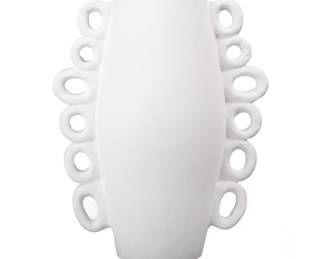288 - Rinko Tall Vase - White 14x9x9