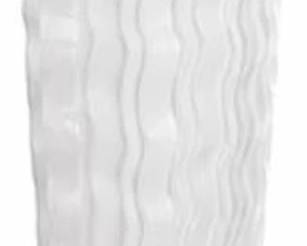 74 - Elk Wave Vase - Large White Composite 47x18x18