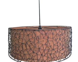 1860 - Hanging Drum Chandelier 10 x 22 Consigned by wholesaler / distributor, untested, no warranties.