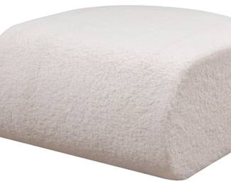 21 - Elk Home Keeler Pouf White, Fabric 14x28x28