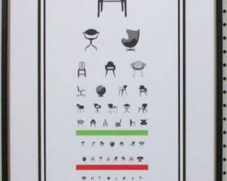 9045 - MID CENTURY EYE CHART 16 X 25