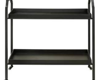 1518 - Chelsea House Blake Bar Cart on Wheels 35" x 36" x 21" Black Finish Retail $1564.50