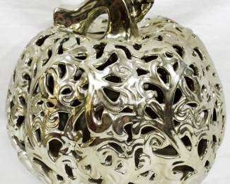 247x - Decorative Metal Pumpkin 8"