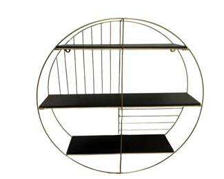 1875 - Hanging Wall Shelf by Three Hands 28.5 x 28.5 x 6.5 one separation at joint