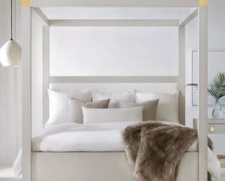5013 - Modern History Kona King Bed New in box - no bedding or mattress included Retail $6960 90 x 84 x 89.25