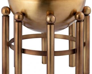 94 - Elk Home Piston Footed Planter Small Aged Brass 13x13x13