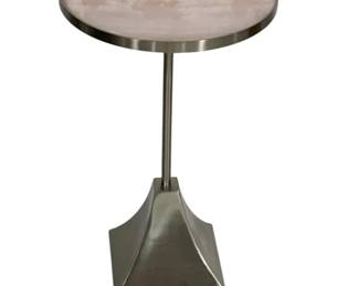 1538 - Chelsea House Essex Drinks Table - 24" x 13" Rose Quartz Retail $1378