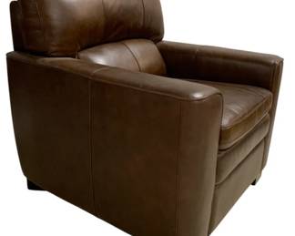 831 - Leather Italia Arm Chair 37 x 40 x 36