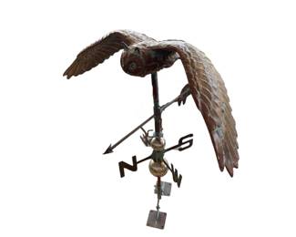 5141 - Copper Owl Weathervane 36 x 30 x 20