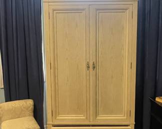 ETHAN ALLEN ARMOIRE, ACCENT CHAIR