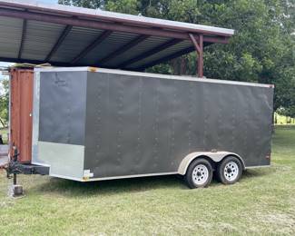 16 FT LARK CARGO TRAILER WITH BACK RAMP-BARN KEPT