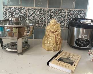 CHAFING DISH, AROMA COOKER, RED WING “THOU SHALL NOT STEAL COOKIE JAR”