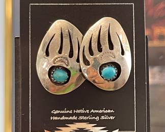 STERLING SILVER NATIVE AMERICAN TURQUOISE JEWELRY