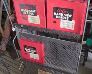 metal magazine rack with NOS blades
