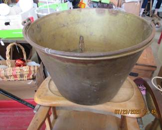brass kettle for flowers