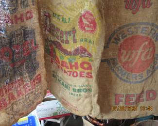 vintage potato sacks good graphics