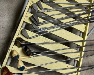 Golf clubs, hockey sticks , hockey equipment 