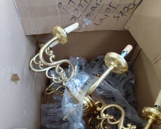 Brass chandelier!