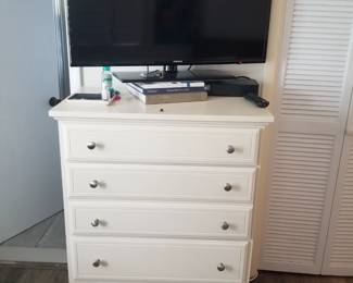 5-drawer tall chest; TV