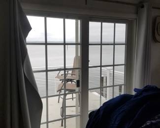 Nearly new sliding glass doors