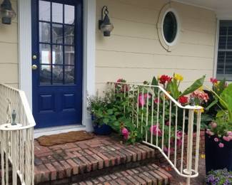 Exterior lights; entry door