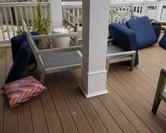 Teak deck furniture