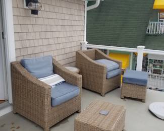 All weather wicker conversation set