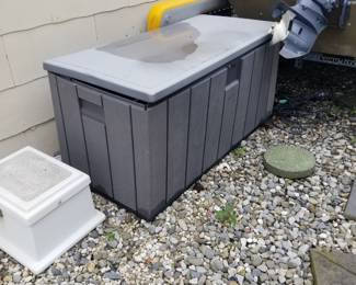 Deck box; boat step